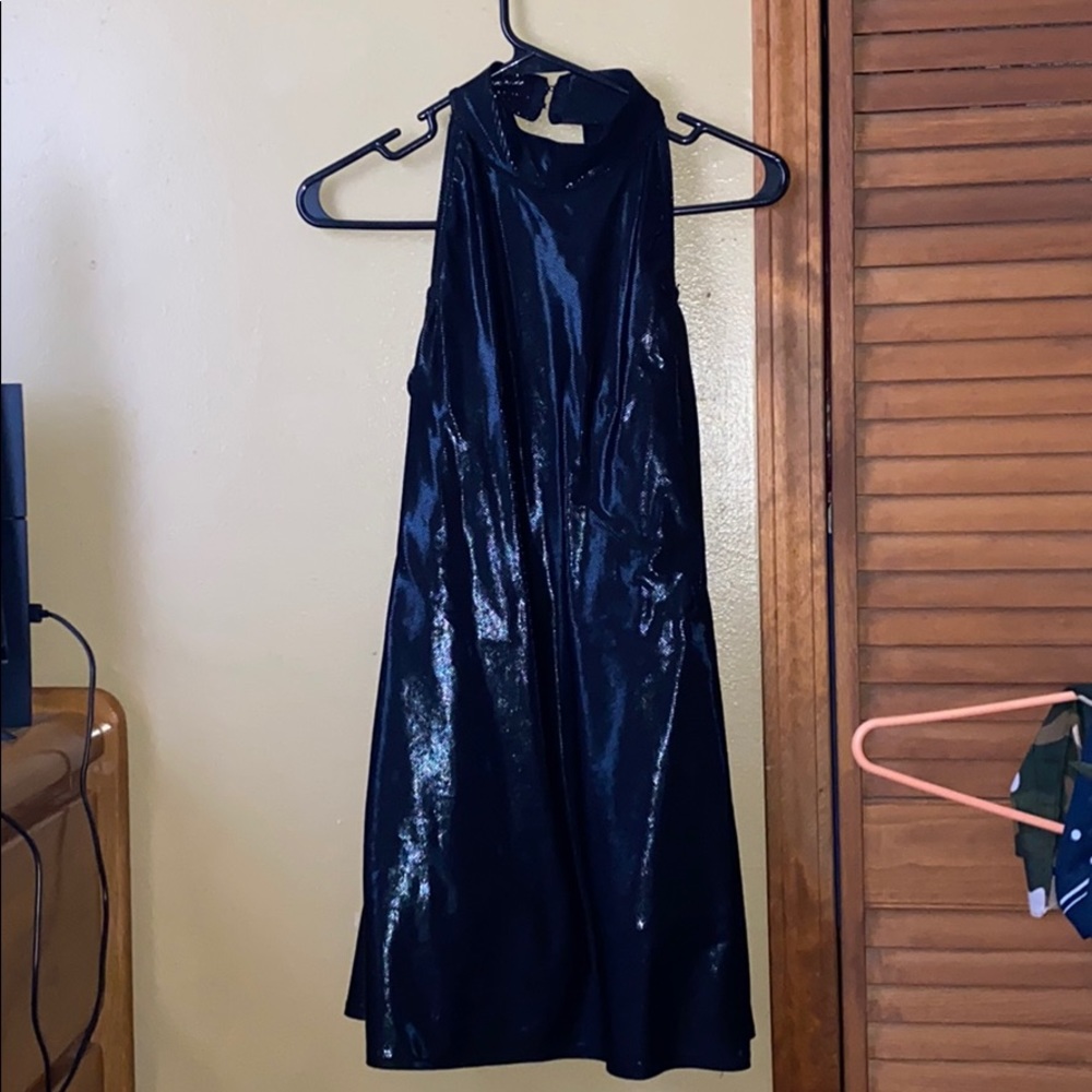 Black leathery dress